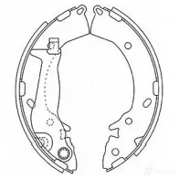Барабанные тормозные колодки, комплект KAVO PARTS Q LR83 bs3415 8715616047401 Hyundai i20 (PB) 1 2008 – 2015