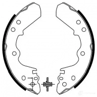 Барабанные тормозные колодки, комплект KAVO PARTS P5FU 1YV 1759593 bs3909 8715616025942
