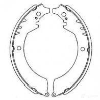 Барабанные тормозные колодки, комплект KAVO PARTS 1767697 kbs1904 0 MTYW 8715616266437