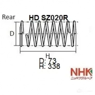 Пружина подвески усиленная heavy duty (hd) NHK HD SZ020R 1439704351 0C XUIQ1
