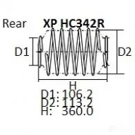 Пружина подвески NHK 1439706269 6K ZZR XP HC342R