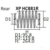Пружина подвески NHK 0 U8EH 1439705965 XP HC881R