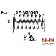 Пружина подвески NHK 1439708589 F2XQM 2 XP MZ004R