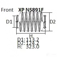 Пружина подвески NHK XP NS891F 84 2RCM 1439705960