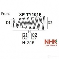 Пружина подвески NHK XP TY101F ZJ DCI7 1439708579