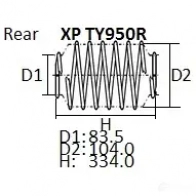 Пружина подвески NHK XP TY950R 1439705956 PI HUF