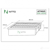 Фильтр воздушный NITTO 4HM-1033W 1420569574 Y8 9XX4