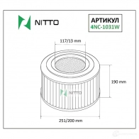 Фильтр воздушный NITTO 4NC-1031W K JXMU 1420569232