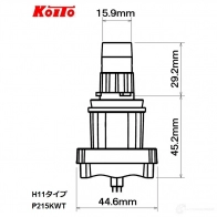 Лампа светодиодная 12v led h11 (комплект 2 шт.) KOITO 33DL 69A P215KWT 1420570037