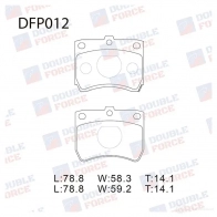 Дисковые тормозные колодки DOUBLE FORCE JL 036Z 1420568521 DFP012