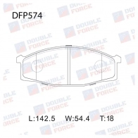Дисковые тормозные колодки DOUBLE FORCE 1420567362 DFP574 DB9 0EF