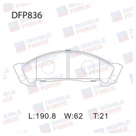 Дисковые тормозные колодки DOUBLE FORCE DFP836 7D 383 1420567386