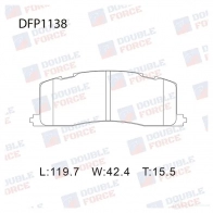 Дисковые тормозные колодки DOUBLE FORCE 1420567230 DFP1138 L S38B