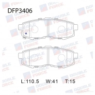 Дисковые тормозные колодки DOUBLE FORCE 1420567330 DFP3406 VGCY M
