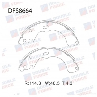 Барабанные тормозные колодки DOUBLE FORCE 2 LIQ15 DFS8664 1420568547