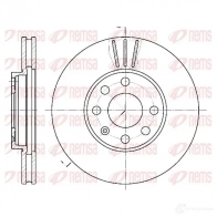 Тормозной диск KAWE 6572 10 DCA657210 Opel Astra (G) 2 Хэтчбек 1.7 DTI 16V (F08. F48) 75 л.с. 2000 – 2005 BDM6 807.20