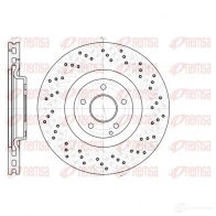 Тормозной диск KAWE 61124 10 BDM7079. 20 DCA6112410 Mercedes C-Class (S203) 2 Универсал 3.2 C 32 AMG Kompressor (2065) 354 л.с. 2001 – 2007