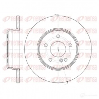 Тормозной диск KAWE 6801 00 DCA680100 Mercedes E-Class (S210) 2 Универсал 3.2 E 320 T 4 matic (282) 224 л.с. 1996 – 2003 BDM6861.1 0