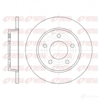 Тормозной диск KAWE Mazda 3 (BL) 2 Седан 1.6 MZR CD 116 л.с. 2010 – 2013 6906 00 BDM7024 .10 DCA690600