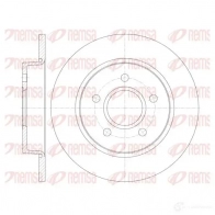 Тормозной диск KAWE 6846 00 BDM7041.1 0 Ford C-Max 1 (CB3, DM2) Минивэн 1.6 Duratorq TDCi 101 л.с. 2007 – 2010 DCA684600