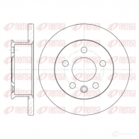 Тормозной диск KAWE BDM65 88.10 Volkswagen Transporter (T4) 4 Фургон 1.8 67 л.с. 1990 – 1992 6414 00 DCA641400