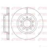 Тормозной диск KAWE DCA664710 B DM7150.20 6647 10 Audi A3 (8P1) 2 Хэтчбек