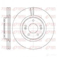 Тормозной диск KAWE 61781 10 VO6 8Y0 Kia Sportage 4 (QL) Кроссовер 2.0 CRDi AWD 185 л.с. 2015 – 2024