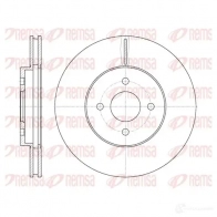 Тормозной диск KAWE 6806 10 B DM7306.20 DCA680610 Ford Focus 1 Универсал 2.0 ST170 173 л.с. 2002 – 2004