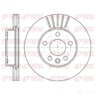 Тормозной диск KAWE BDM 6843.20 Volkswagen Transporter (T4) 4 Автобус 2.5 TDI Syncro 102 л.с. 1996 – 2003 DCA655110 6551 10