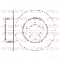 Тормозной диск KAWE DCA673500 6735 00 Renault Master (JD) 2 Автобус 1.9 dTI 80 л.с. 2000 – 2025 BDM 7001.10