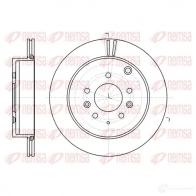 Тормозной диск KAWE DCA6123710 BDM7492 .20 61237 10 Mazda CX-7 (ER) 1 Кроссовер 2.3 MZR DISI Turbo AWD 258 л.с. 2007 – 2009