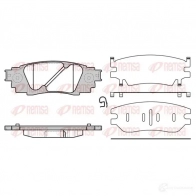 Тормозные колодки дисковые, комплект KAWE PCA163610 1636 10 D1879-910 7 Toyota C-HR (X10) 1 2016 – 2020