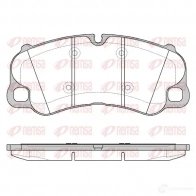 Тормозные колодки дисковые, комплект KAWE Porsche 911 (991) 5 Кабриолет 3.0 Carrera 370 л.с. 2015 – 2025 1595 10 2 5631 D1768-8999