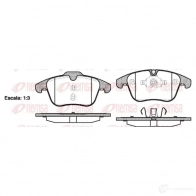 Тормозные колодки дисковые, комплект KAWE 2 4123 BPM1219.00 1219 00 Citroen C5 1 (DC, PF3) Хэтчбек 3.0 V6 (DCxFxC. DCxFxF) 207 л.с. 2001 – 2004