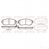 Тормозные колодки дисковые, комплект KAWE BP M0951.04 0951 04 2300798 D1539-7880