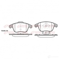 Тормозные колодки дисковые, комплект KAWE 1249 00 24558 Citroen DS4 1 (PF2) 2011 – 2015 245 57