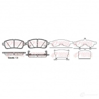 Тормозные колодки дисковые, комплект KAWE Ford Fiesta 6 (CB1, CCN) Хэтчбек 1.6 85 л.с. 2015 – 2025 BPM128 1.02 PCA128102 1281 02