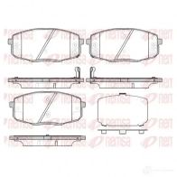 Тормозные колодки дисковые, комплект KAWE PCA103812 1038 12 2300984 B PM1038.12