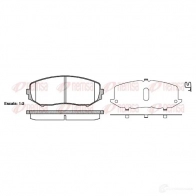 Тормозные колодки дисковые, комплект KAWE 1225 02 243 46 Suzuki Grand Vitara (JT, TE, TD) 2 Кроссовер 3.2 AWD (TDB4. JT632. JB632) 233 л.с. 2009 – 2015 BPM1225.02