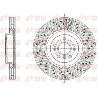 Тормозной диск KAWE Q82 02BC Mercedes M-Class (W166) 3 Кроссовер 2.1 ML 250 CDI / BlueTEC 4 matic (1604. 1603) 204 л.с. 2011 – 2015 61750 10