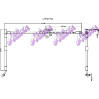 Тормозной шланг KAWE Land Rover Range Rover 4 (L405) Внедорожник 3.0 D 4x4 258 л.с. 2012 – 2025 H7917Q 90 JME