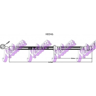 Тормозной шланг KAWE H8346 Honda CR-V 5 (RW, RT) Кроссовер 2.0 e CVT Hybrid (RT5) 145 л.с. 2018 – 2024 9 8ZJT