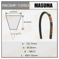 Ремень привода навесного оборудования, 10x627 мм, 10x627 мм MASUMA 1422890088 SS73L 4O 1250