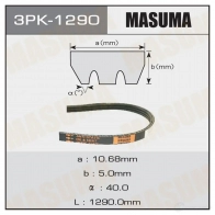 Ремень привода навесного оборудования MASUMA 3PK-1290 1422885161 JQ4L 4