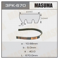 Ремень привода навесного оборудования MASUMA 3PK-670 1422885191 G8 IJ155