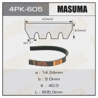 Ремень привода навесного оборудования MASUMA 4PK-605 R RHWP8S 1422885228