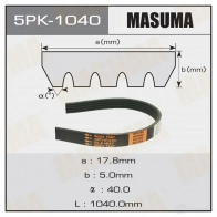 Ремень привода навесного оборудования MASUMA K 6DRQ 5PK-1040 1422885436
