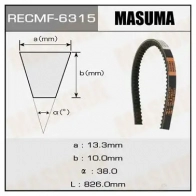 Ремень привода навесного оборудования, 13x826 мм, 13x826 мм MASUMA T W43R 6315 1422885522