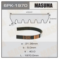 Ремень привода навесного оборудования MASUMA 6PK-1970 1422885382 CXI 494U