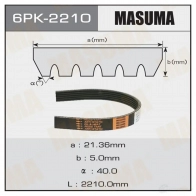 Ремень привода навесного оборудования MASUMA 0JO QT3 1439697175 6PK-2210